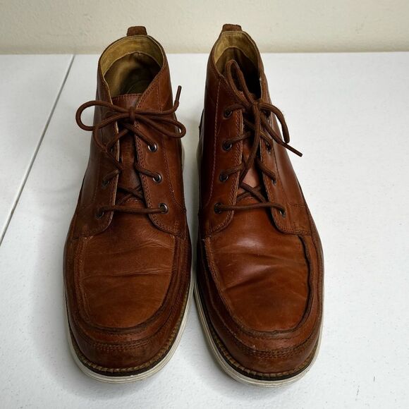 Cole Haan Lunargrand Brown Leather Chukka Ankle Boots Moc Toe Lace Up Men 10 main image 6